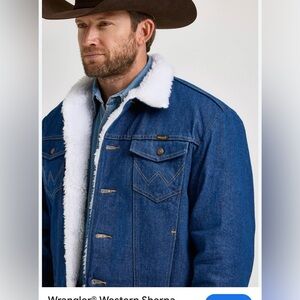 Wrangler Denim Jacket with Sherpa Collar